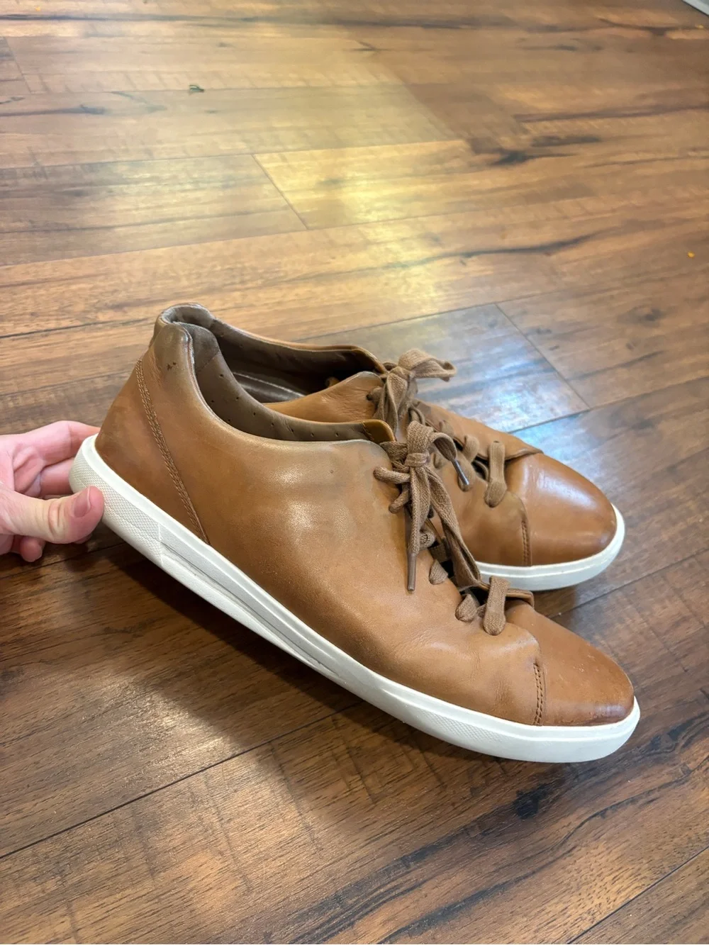 Clarks Men's Un Costa Lace Tan Leather Sport Shoes Casual Sneakers Mens 10